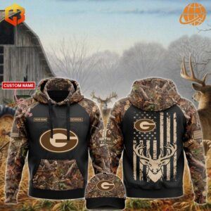 Georgia Bulldogs Hunting Camo Custom Hoodie