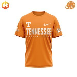 Tennessee Volunteers Nike T-Shirt in orange with white team logo and text on front