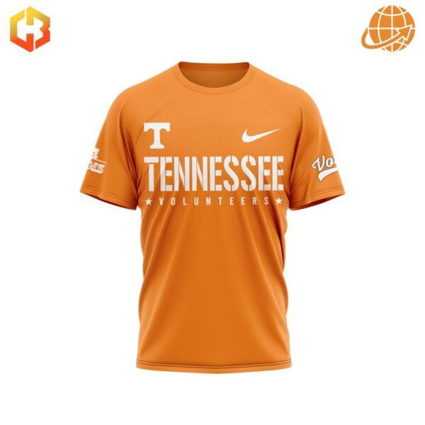 Tennessee Volunteers Nike T-Shirt in orange with white team logo and text on front