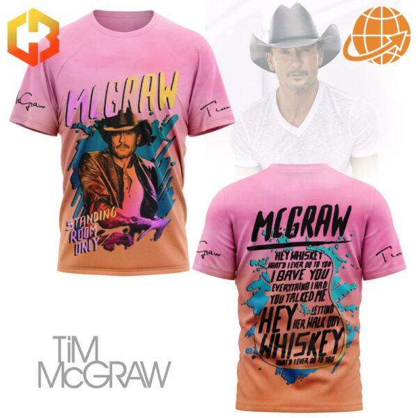 Tim McGraw Standing Room Only Shirt designs and artist portrait