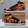 Twenty One Pilots Air Jordan 1 sneakers with flame design on display box