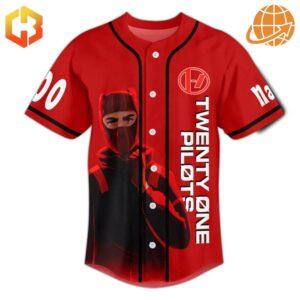 Detailed view of Twenty One Pilots I Am Clancy Baseball Jersey front.