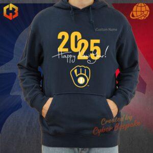 Milwaukee Brewers unisex hoodie gift for 2025 New Year.