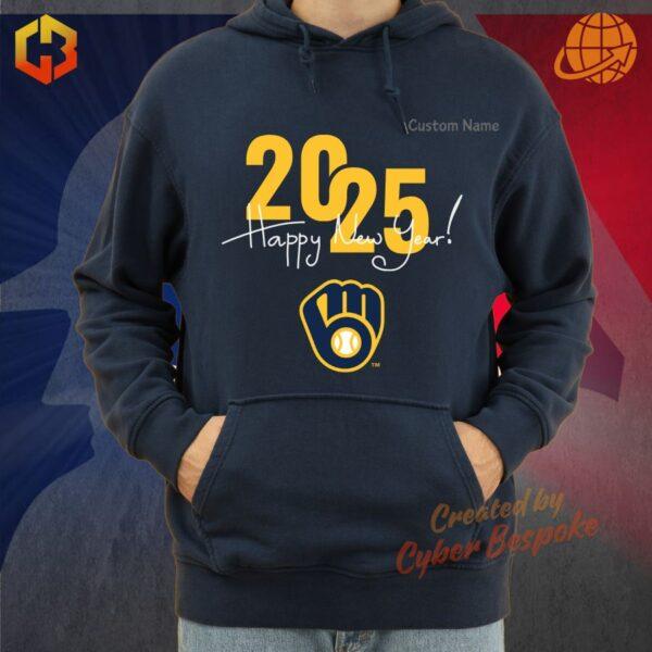 Milwaukee Brewers unisex hoodie gift for 2025 New Year.