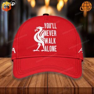 Classic Liverpool FC cap with "You'll Never Walk Alone" embroidered on the front.