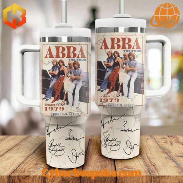 Stylish Abba The Tour Signature Stanley Tumbler tumbler, designed to keep drinks at the perfect temperature all day