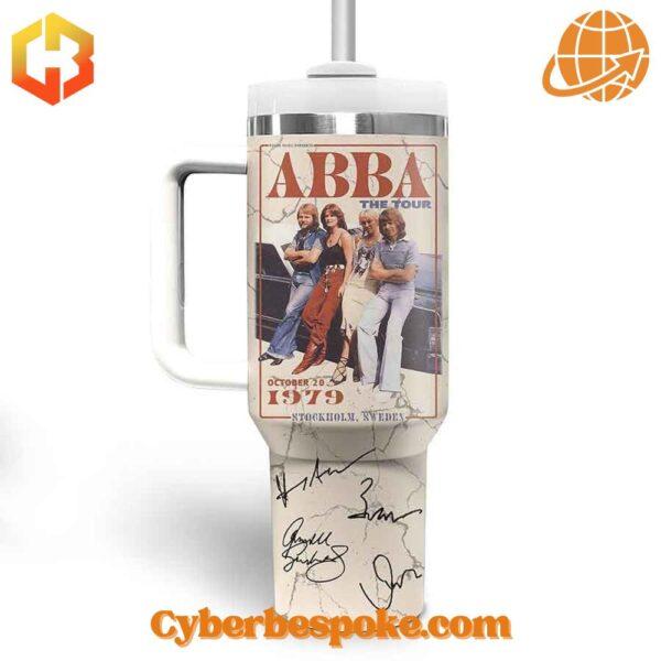 Stylish Abba The Tour Signature Stanley Tumbler tumbler, designed to keep drinks at the perfect temperature all day