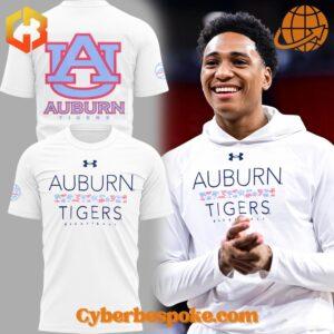 Unique Auburn Tigers Men’s Basketball Hoodie featuring immersive 3D designs that redefine casual wear.