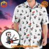 Hawaiian shirt with baby horror movie character pattern