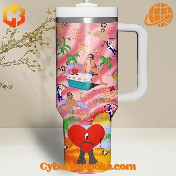 Bad Bunny Un Verano Sin Ti Tumbler Oz – keeps drinks hot or cold for hours with a stylish design