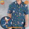 Close-up of Battle of the Planets Hawaiian shirt pattern