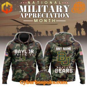 Versatile Baylor Bears Military Appreciation Camo Hoodie designed for comfort, style, and durability.