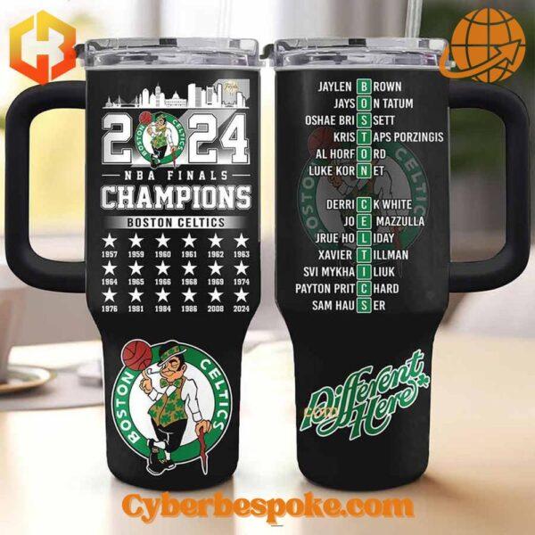 Boston Celtics 2024 NBA Final Champions tumbler with championship design