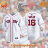 Boston Red Sox baseball jersey featuring Jarren Duran's autograph and team logo.