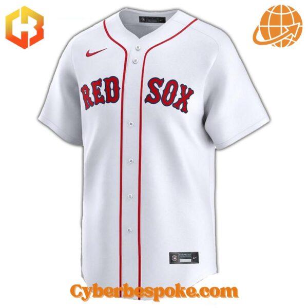 Jarren Duran signed Boston Red Sox baseball jersey with vibrant team colors and detailed graphics.