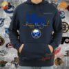 Buffalo Sabres unisex hoodie in blue and gold, featuring the team’s logo, a cozy option for a 2025 New Year’s gift