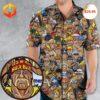 A vibrant 2025 Hawaiian shirt featuring classic wrestlers, with iconic designs of legends like Hulk Hogan and Ric Flair alongside tropical patterns.