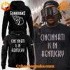 Cleveland Guardians hoodie with 'Cincinnati is in Kentucky' slogan and bold design