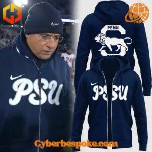 Navy blue Coach James Franklin Penn State Nittany Lions Hoodie