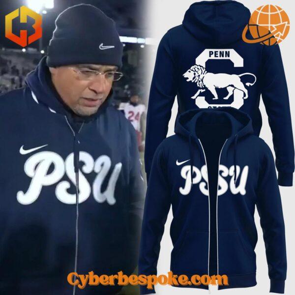 Navy blue Coach James Franklin Penn State Nittany Lions Hoodie