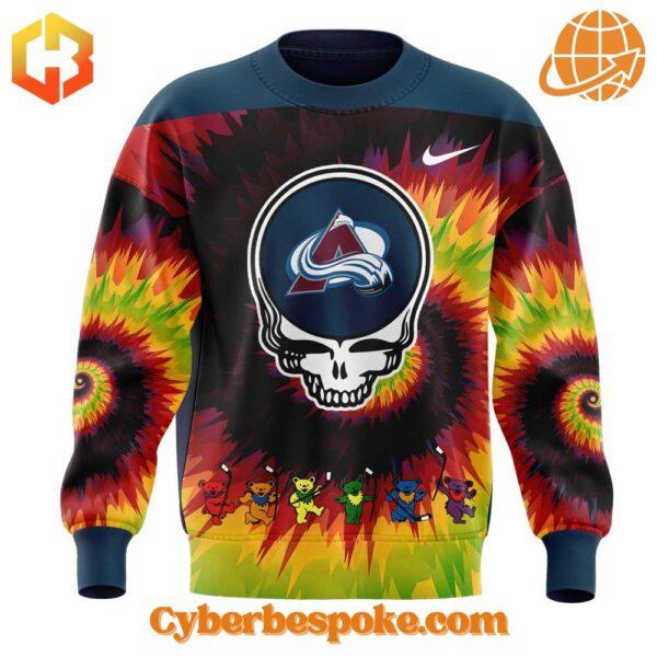 Unisex Colorado Avalanche Grateful Dead Night Sweatshirt made from premium fabrics, perfect for layering.