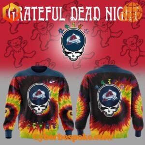 Unisex Colorado Avalanche Grateful Dead Night Sweatshirt made from premium fabrics, perfect for layering.