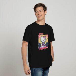 Adorable Hello Kitty-themed gym shirt with motivating fitness vibes.