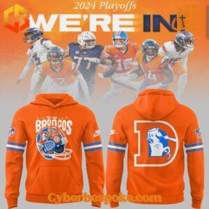 Denver Broncos Playoffs 2025 hoodie with 'Throwback to '77' retro design