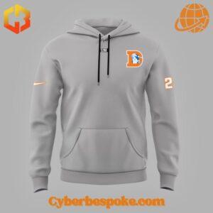 Denver Broncos Sean Payton Grey Hoodie perfect for everyday wear.