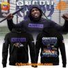 Front and back view of Derrick Henry Baltimore Ravens Angry Runs Hoodie.