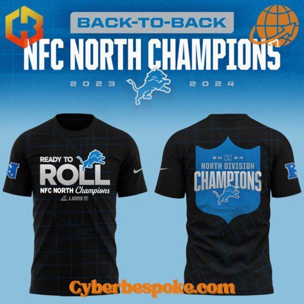 Detroit Lions NFC North Champions t-shirts for 2023-2024 seasons