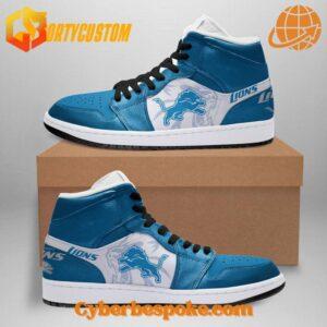 Detroit Lions limited edition Air Jordan 1 shoes with team colors and bold design