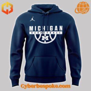 Unique Don’t Ever Give Up Michigan Basketball Hoodie featuring immersive 3D designs that redefine casual wear.