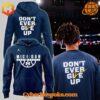 Unique Don’t Ever Give Up Michigan Basketball Hoodie featuring immersive 3D designs that redefine casual wear.