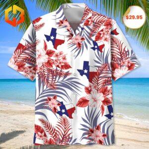 Bold all-over print Hawaiian shirt featuring the 