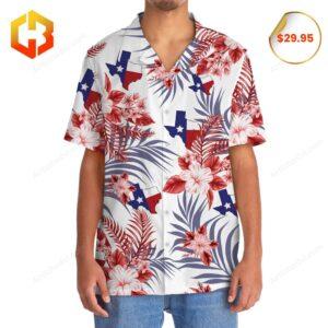 The Don't Mess with Texas Map 2025 Hawaiian Shirt featuring Texas state map and bold graphics.