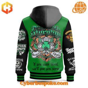 Versatile Dropkick Murphys Hooded Baseball Jacket designed for comfort, style, and durability.