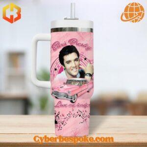 Elvis Presley Nutrition Facts Valentine Tumbler Oz with sleek design, perfect for hot and cold drinks.