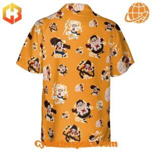 The unisex Evolution Luffy Gear One Piece Version Hawaiian Shirt is designed to keep you moving in style