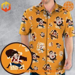 The unisex Evolution Luffy Gear One Piece Version Hawaiian Shirt is designed to keep you moving in style