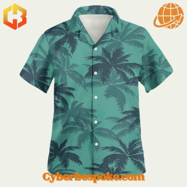 Hawaiian shirt featuring vibrant graphics inspired by GTA Vice City.