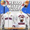 Golden State Warriors Hello Kitty Night Baseball Jacket collection display