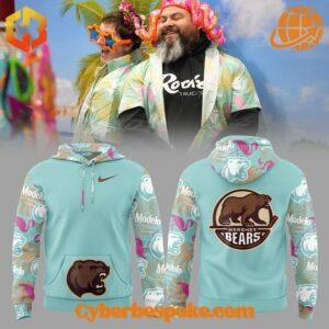 Hershey Bears Corona Modelo Hoodie featuring tropical pattern and team logo.