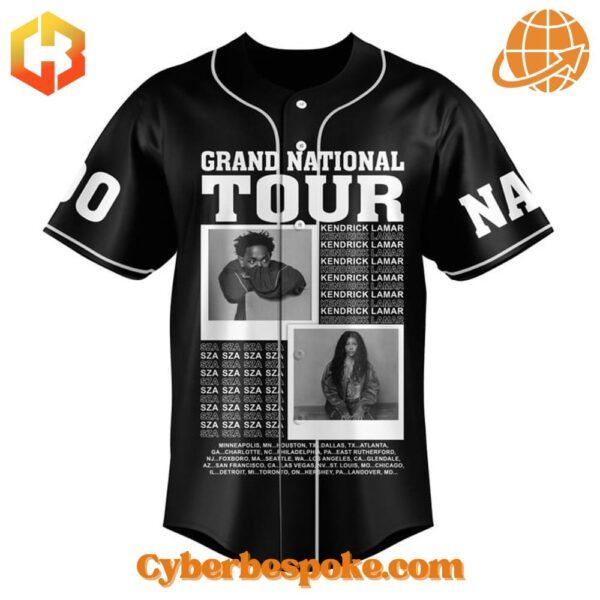 Kendrick Lamar Sza Grand National Tour Baseball Jersey perfect for everyday wear.