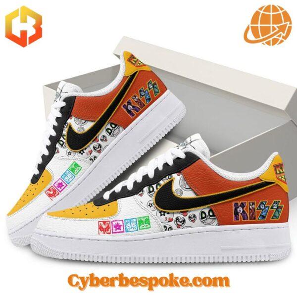 High-quality Kiss Band Nike Air Force Shoes featuring breathable materials and durable soles.