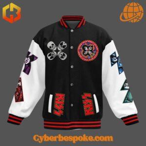 Kiss Band Shout It Out Loud Baseball Jacket perfect for everyday wear.