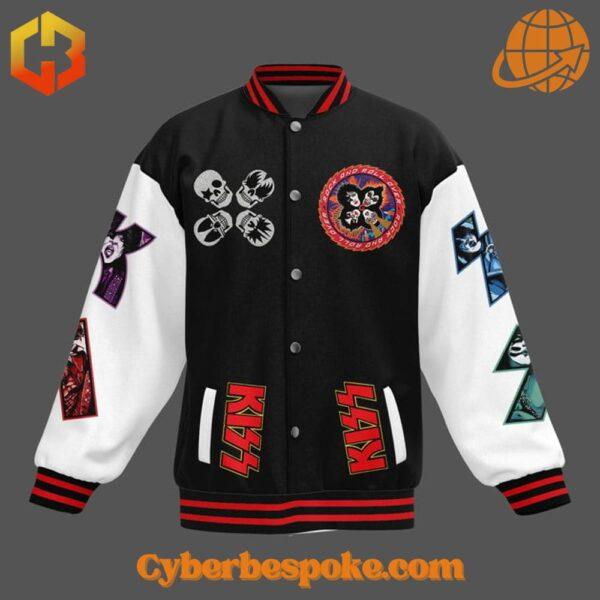 Kiss Band Shout It Out Loud Baseball Jacket perfect for everyday wear.