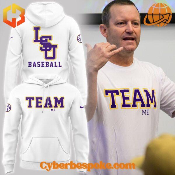 Unisex Lsu Baseball Team Shirt Hoodie made from premium fabrics, perfect for layering.