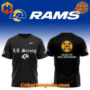 Los Angeles Rams La Strong Firefighters Thank You First Responders Hoodie perfect for everyday wear.