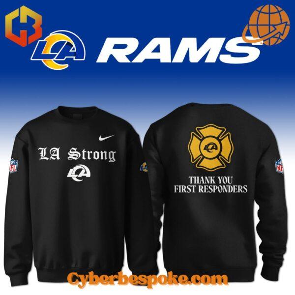 Los Angeles Rams La Strong Firefighters Thank You First Responders Hoodie perfect for everyday wear.